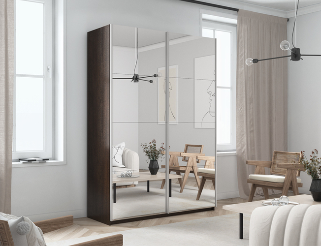 Шкаф-купе Прайм 2-х дверный (зеркало)